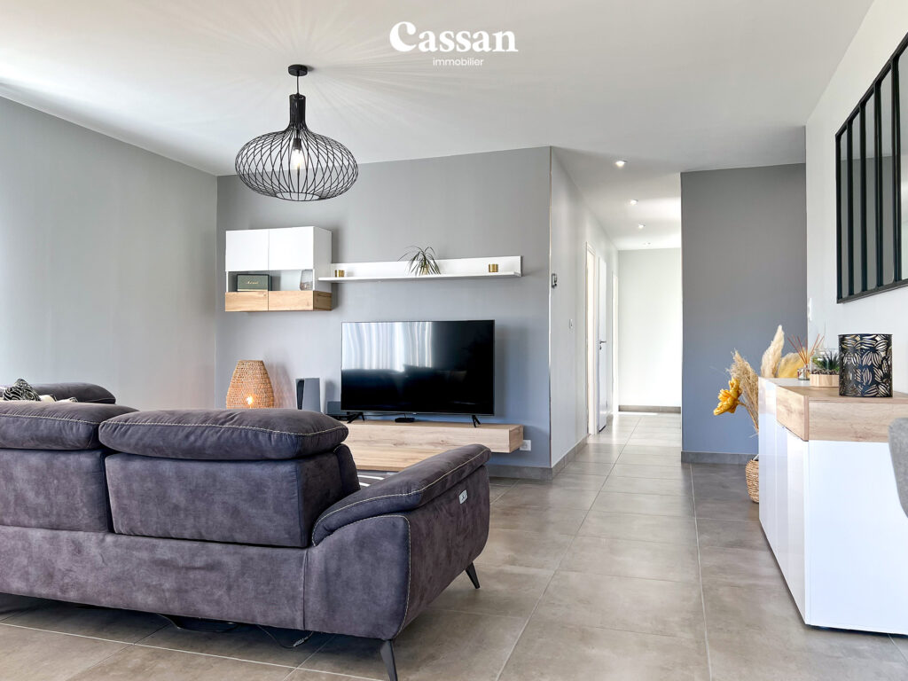 Salon maison à vendre Jussac Cassan immobilier