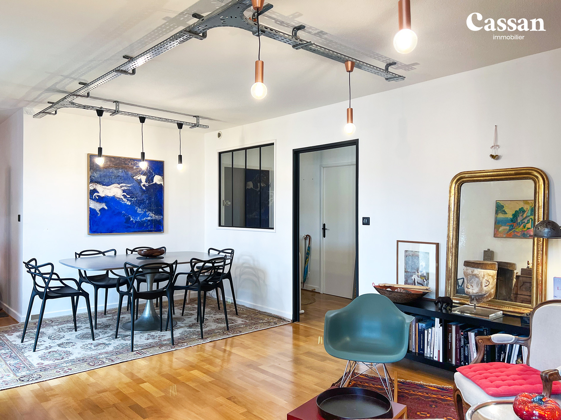 Salon salle à manger appartement à vendre Aurillac Cassan immobilier