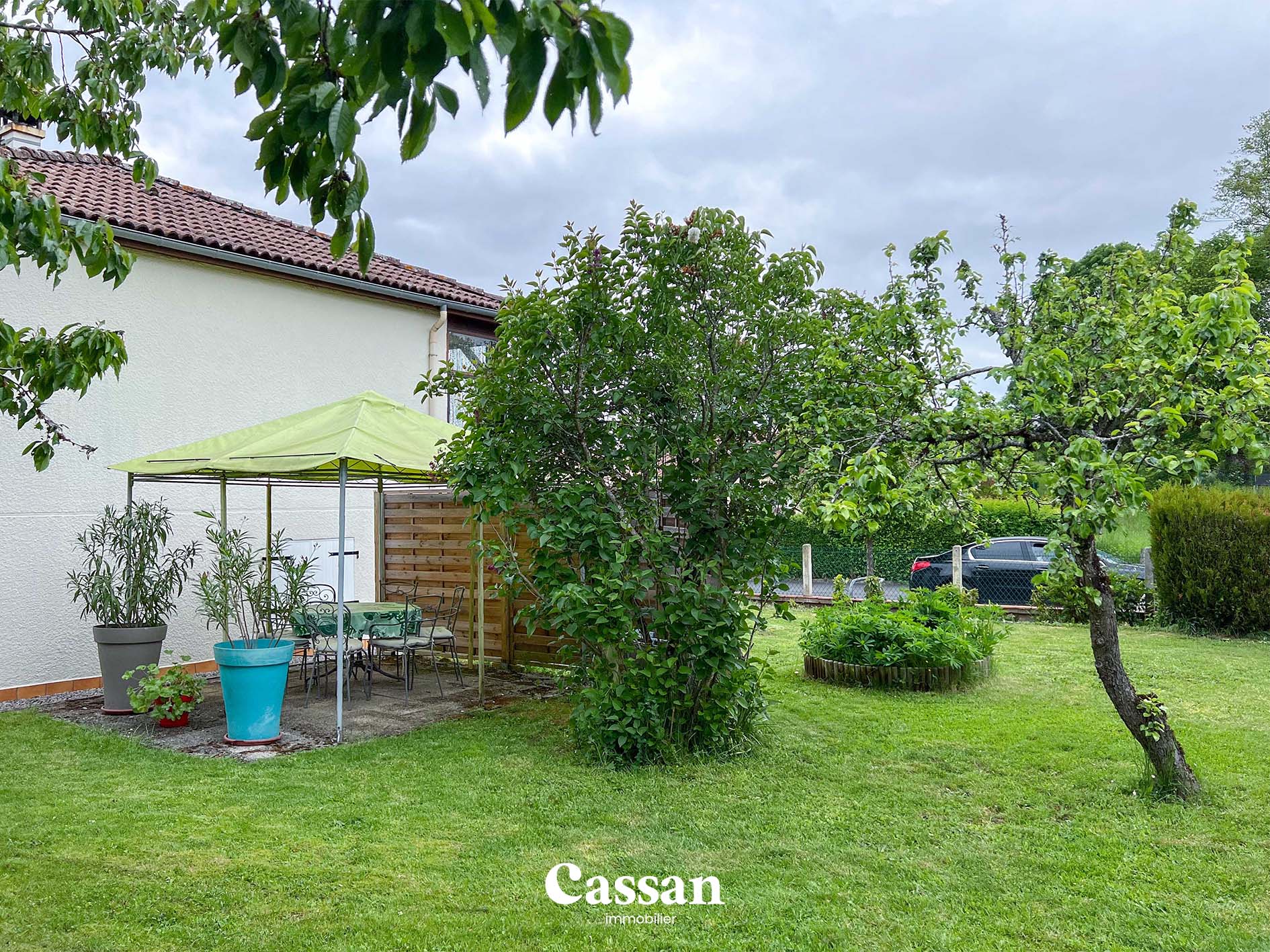 Jardin maison à vendre Saint-Paul-des-Landes Cassan immobilier
