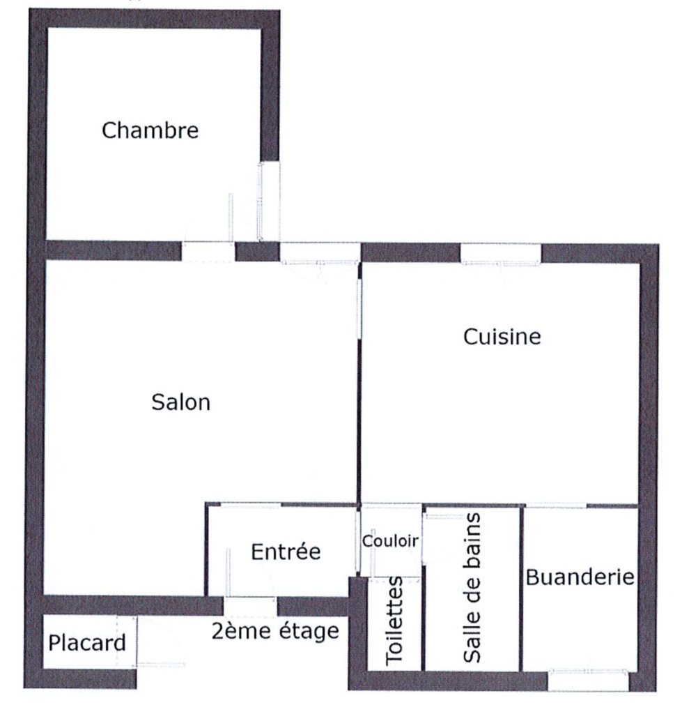 Plan appartement à louer Aurillac Cassan immobilier