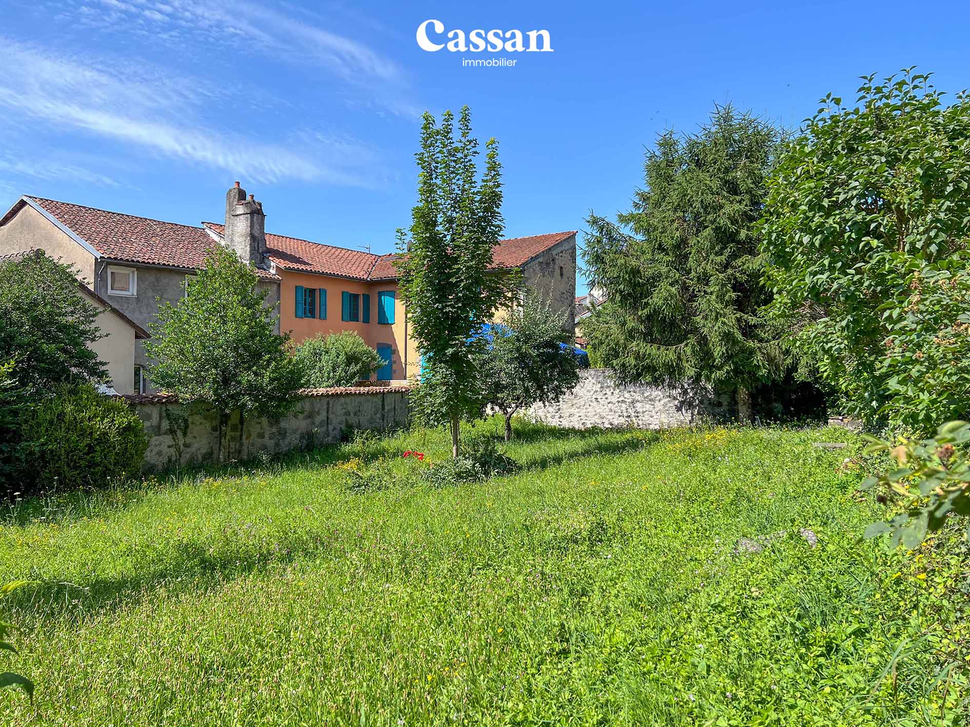 Jardin collectif appartement à vendre Aurillac Cassan immobilier