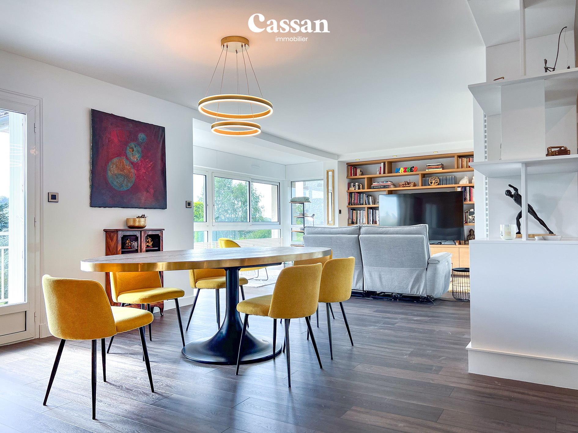 Séjour maison à vendre Sansac-de-Marmiesse Cassan immobilier