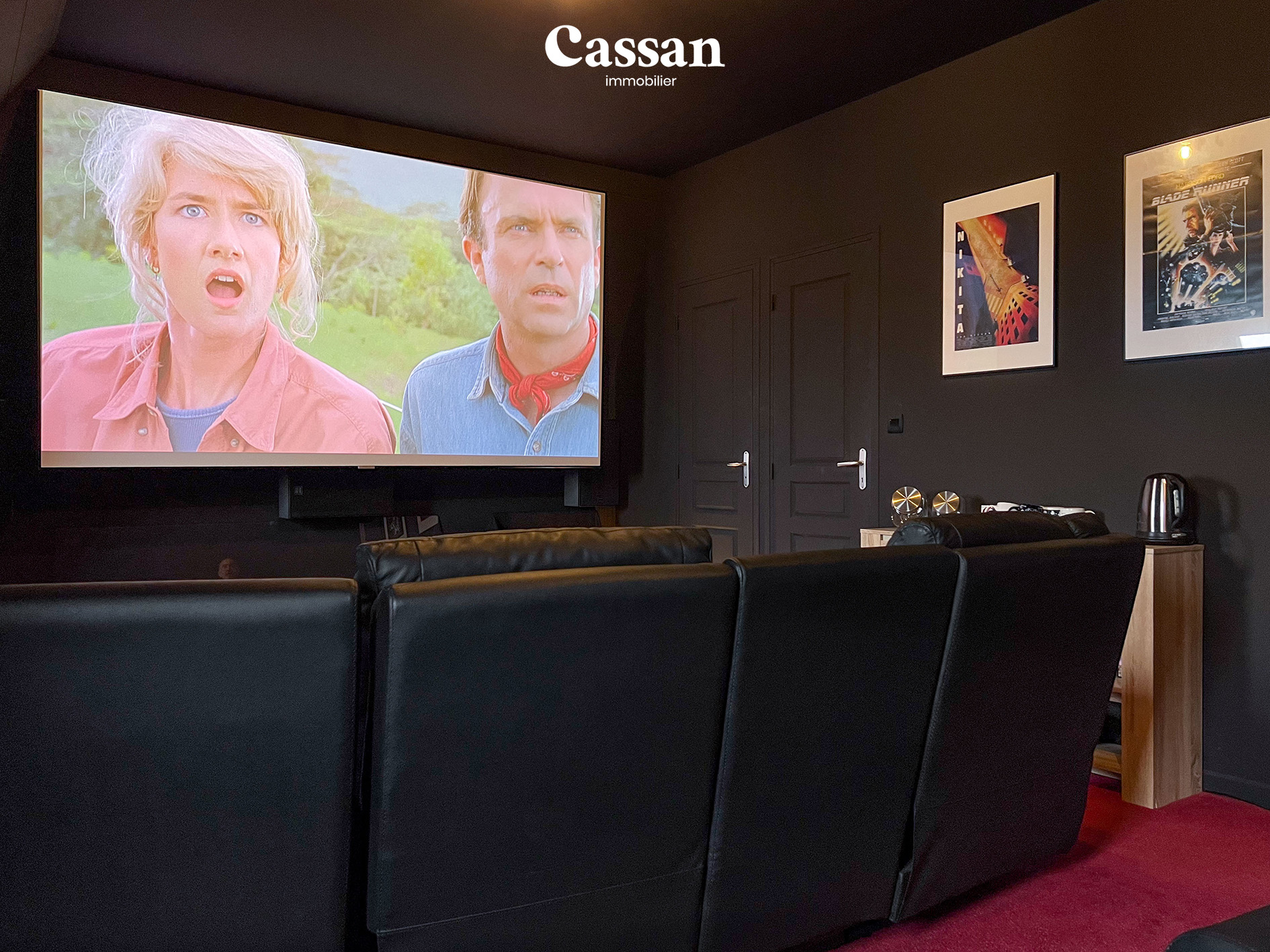Salle ciné maison à vendre Lacapelle del fraisse Cassan immobilier