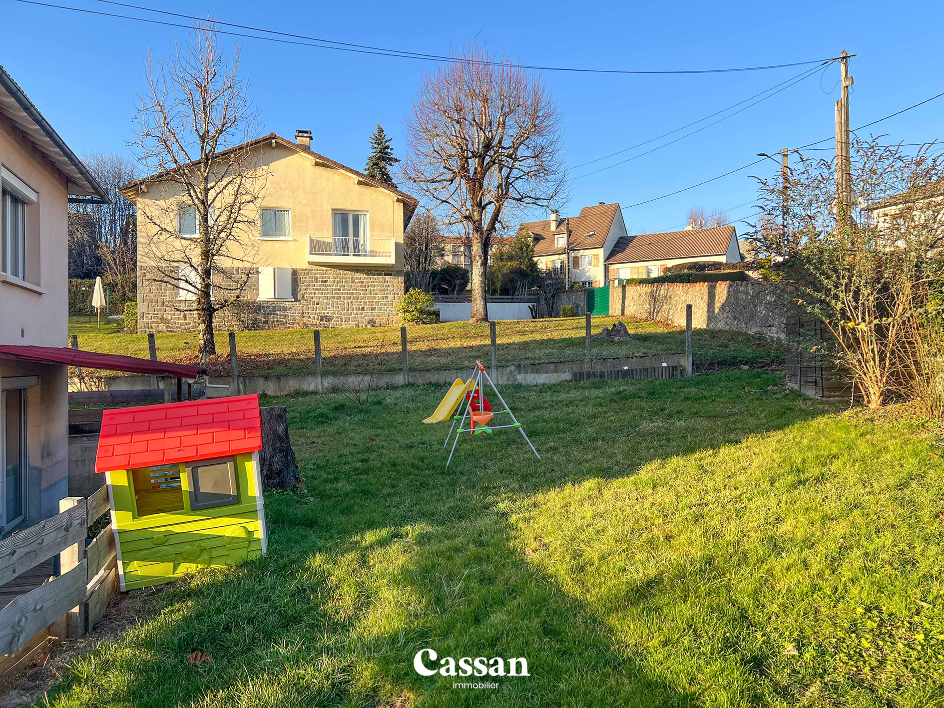 Jardin maison à vendre Aurillac Cassan immobilier