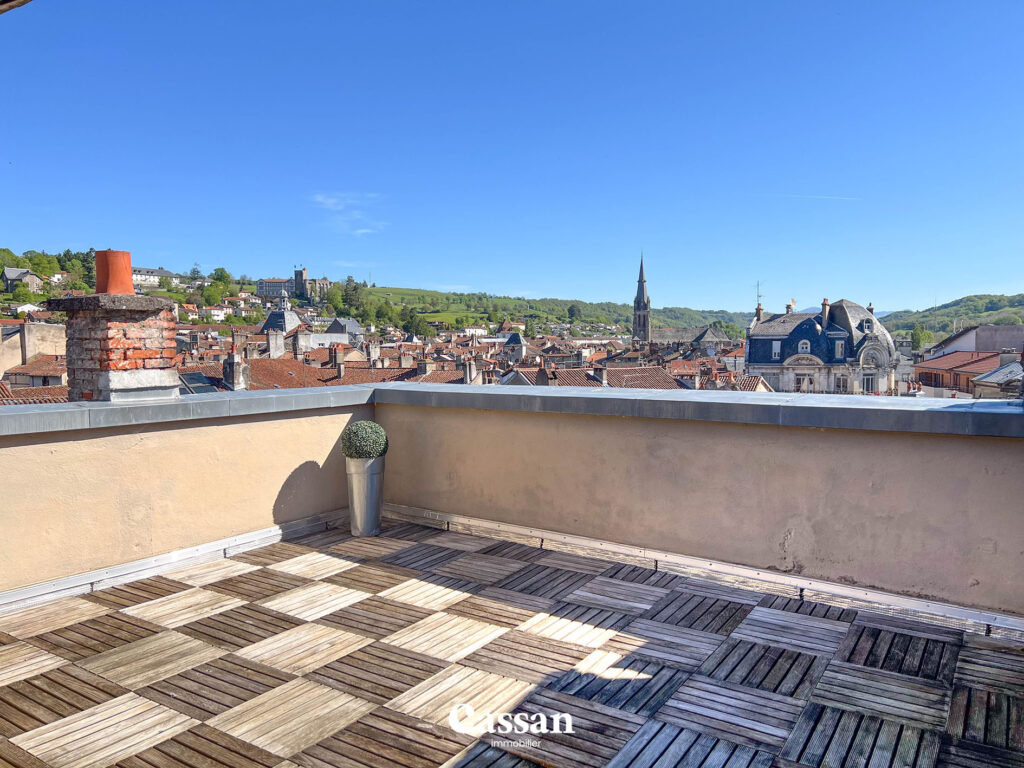 Terrasse appartement à vendre Aurillac Cassan immobilier agence immobilière