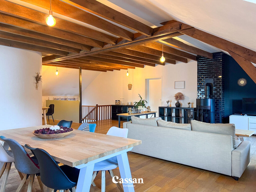 Séjour appartement à vendre Sansac de marmiesse Cassan immobilier agence immobilière