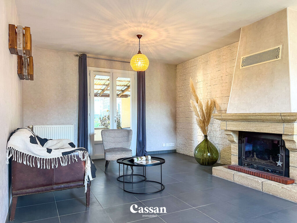 Salon maison à vendre Vézac Cassan immobilier agence immobilière